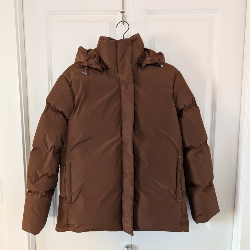 Jenni Kayne Brown Copper Down Puffer Jacket